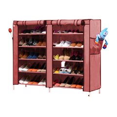 Тканевый двойной шкаф для обуви Shoe Cabinet 5 Layer 6510 Красный 4708 фото