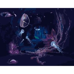 Картина за номерами Strateg ПРЕМІУМ Таємничий підводний світ розміром 40х50 см (GS385) GS385-00002 фото