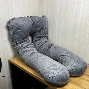 Подушка для вагітних U-подібна 80x120cм Сіра 38023 фото
