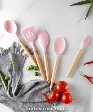 Набір силіконовий кухонного приладдя 12 предметів Zepline ZP 053 Рожевий 11834 фото