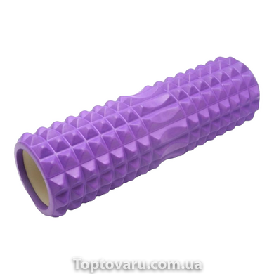 Ролик масажний для йоги, фітнесу (спини та шиї) OSPORT (45*12 см) Фіолетовий 11997 фото