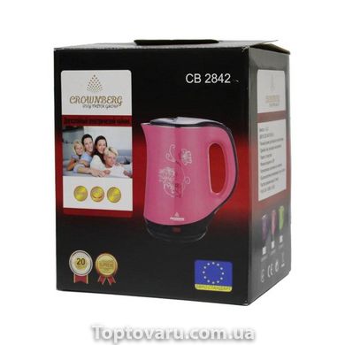 Электрический чайник Crownberg CB 2842 Розовый 2025 фото