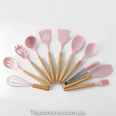 Набор кухонных принадлежностей силиконовый 12 предметов Zepline ZP 053 Розовый 11834 фото