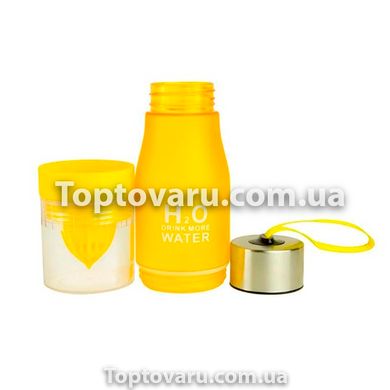 Спортивна пляшка-соковижималка H2O Water bottle Жовта 4690 фото