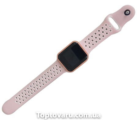 Смарт годинник Smart Watch F8 Рожевий ремінець 8607 фото