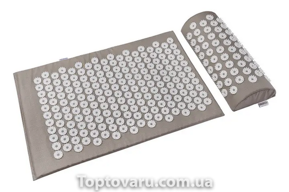 Акупунктурний масажний килимок Acupressure Mat or Bed of Nails Білий 10610 фото