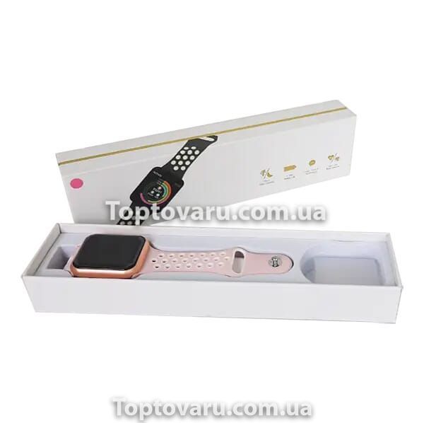 Смарт годинник Smart Watch F8 Рожевий ремінець 8607 фото