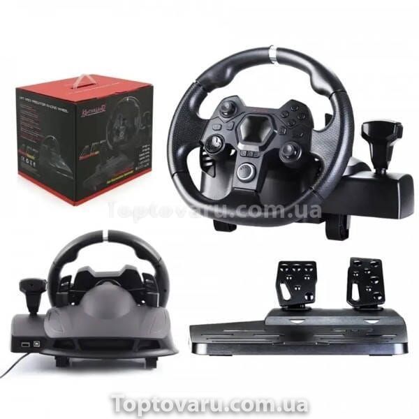 Руль игровой с педалями GAMING STREEING WHEEL AP7 20063 фото