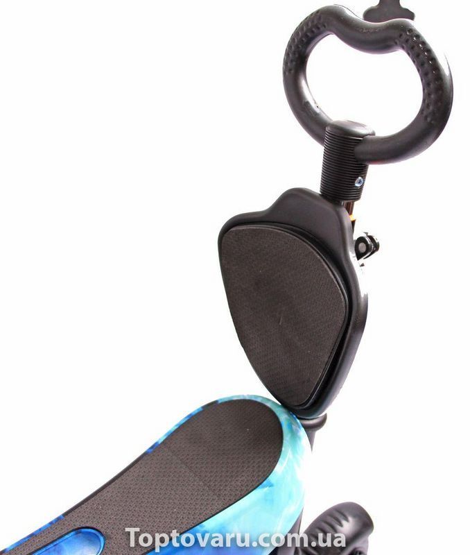 Дитячий самокат триколісний 5в1 з батьківською ручкою Children's Scooter Чорний 5623 фото