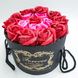 Подарочный набор роз в шляпной коробке Красный 4198 фото 2