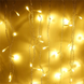 Гирлянда штора 120 LED Жёлтый 1.5m прозрачный провод + Подарок 3398 фото 3