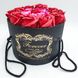 Подарочный набор роз в шляпной коробке Красный 4198 фото 3