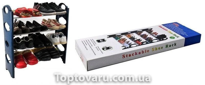 Полка для взуття органайзер Stackable Shoe Rack 3331 фото