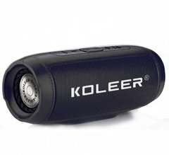 Портативна колонка Bluetooth Koleer S1000 Чорна 10340 фото