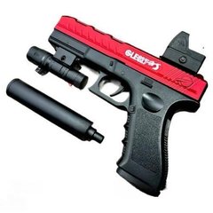 Іграшковий пістолет з лазерним прицілом стріляючий орбізами 500шт з ліхтариком Shooting Elite Червоний 15791 фото