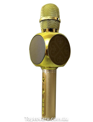 Беспроводной Bluetooth микрофон для караоке YS-63 Золотистый 2216 фото