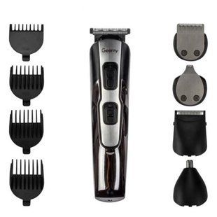 Акумуляторна машинка для стрижки Geemy Gm-592 (10 в 1) Чорна 24362 фото