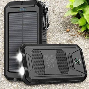 Power bank 50000mAh з компасом та на сонячній батареї Чорний 22018 фото