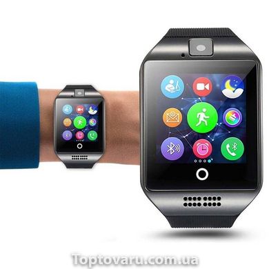 Розумний годинник Smart Watch Q18 з чорним обідком 234 фото