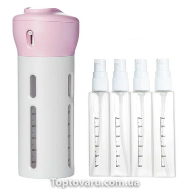Дорожний органайзер для жидкостей Smart Travel Bottle Set 4 в 1 Розовый 4464 фото
