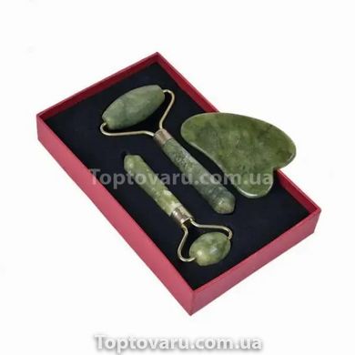Массажный набор из натурального камня JADE ROLLER SET(anti-aging) 10080 фото
