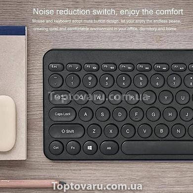 Комплект беспроводная клавиатура и компьютерная мышь wireless 902 Черная 14099 фото