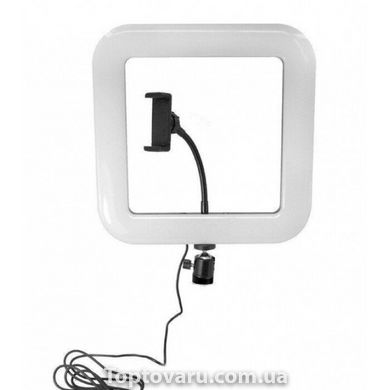 Квадратна LED лампа з гнучким тримачем для телефону D35, 28 см 3241 фото