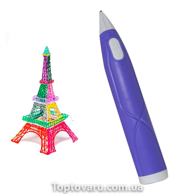 3D ручка для малювання 3D pen 6-1 Фіолетова 8611 фото