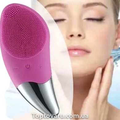 Электрическая силиконовая щетка-массажер для чистки лица Sonic Facial Brush 2802 фото