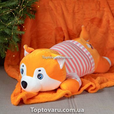 Игрушка-подушка Волк с пледом 3 в 1 Оранжевый 5645 фото