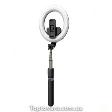 Кільцева лампа на тринозі Selfie Stick RGB MG-07 Чорна 3471 фото