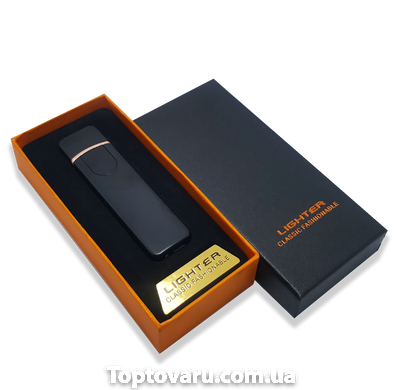 Спиральная сенсорная электрическая USB зажигалка Lighter Черная (ART-0190) NEW фото