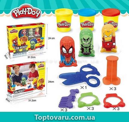 Набір тесту для ліплення Супергерої 3 баночки Play-Doh 15367 фото