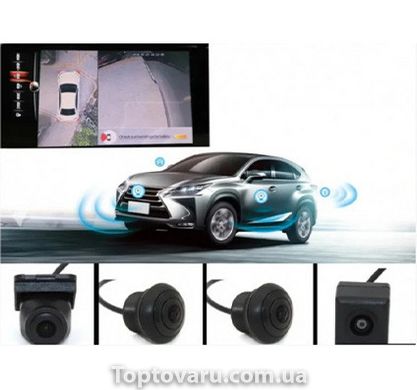Система кругового обзора для автомобиля UKC CAR CAM 360 4 датчика 5712 фото