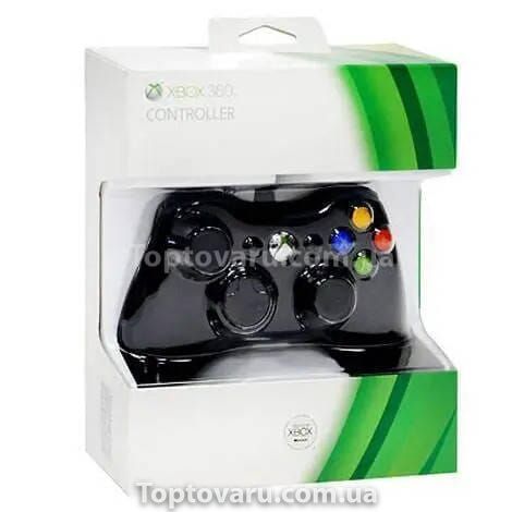Проводной геймпад XBOX 360 Wireless Controller Чёрный 8387 фото