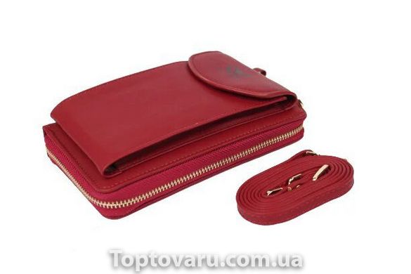 Женский кошелек-сумка Wallerry ZL8591 Бордовый 2133 фото