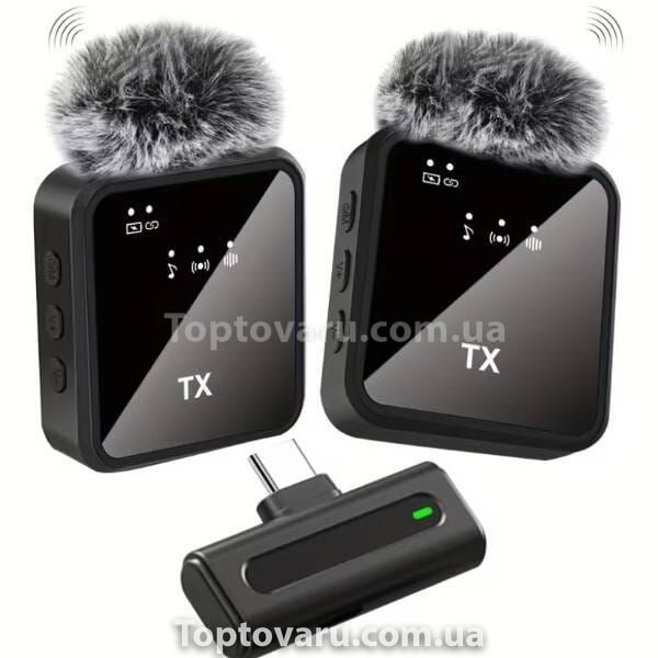 Микрофон беспроводной петличный для смартфона F15-2 Черный 31678 фото