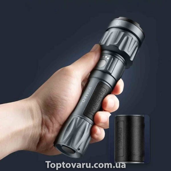 Фонарь ручной аккумуляторный повышенной мощности поисковый YEMAO YM-A81 KX70-9 Черный 37256 фото