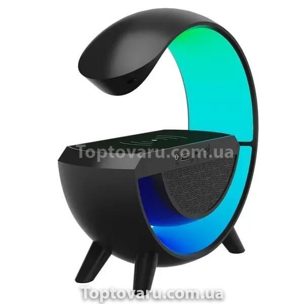 Нічник Smart Light з бездротовою зарядкою та колонкою Чорний 13009 фото