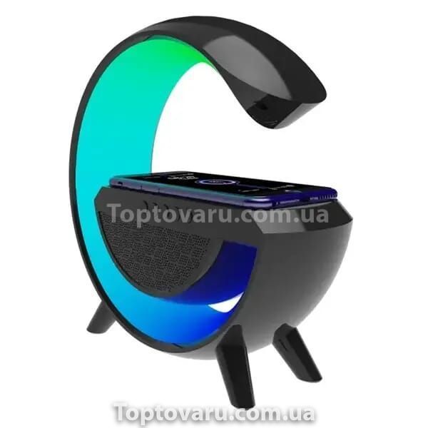 Нічник Smart Light з бездротовою зарядкою та колонкою Чорний 13009 фото