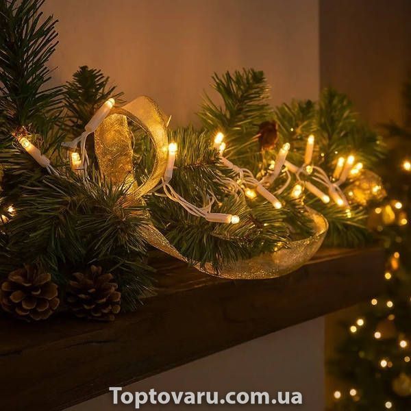 Гірлянда вулична лінійна 5м 80led 220V 4481 AND 4-20 Білий провід, тепле світло 31159 фото
