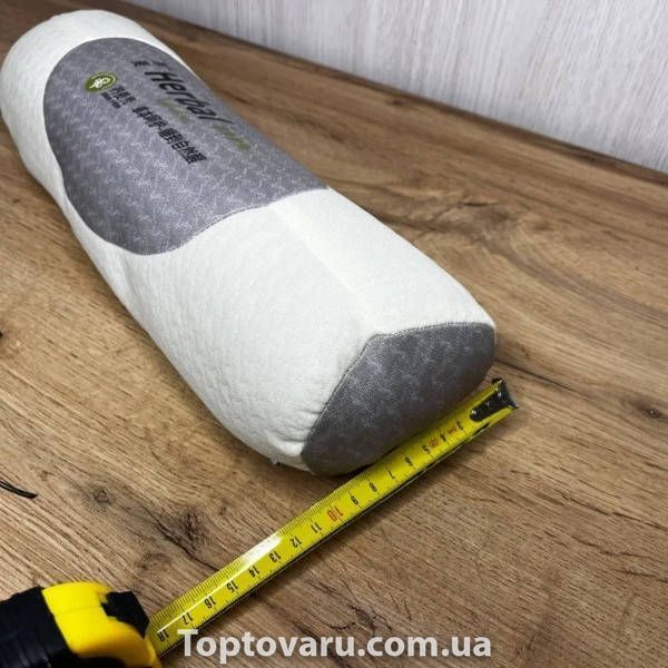 Подушка для шиї з гречки 40*15*12см Біла 38024 фото