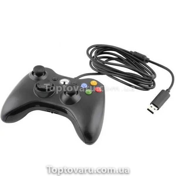 Проводной геймпад XBOX 360 Wireless Controller Чёрный 8387 фото