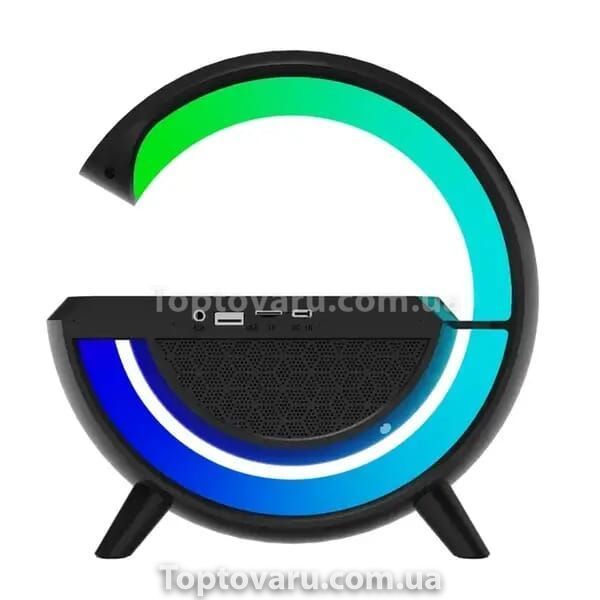 Нічник Smart Light з бездротовою зарядкою та колонкою Чорний 13009 фото