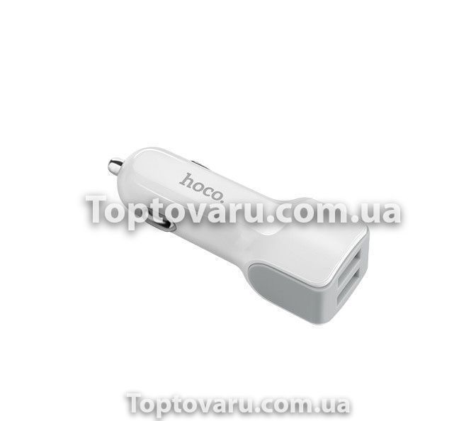 Адаптер HOCO CAR USB DOUBLE Z 23 (белый) 5770 фото