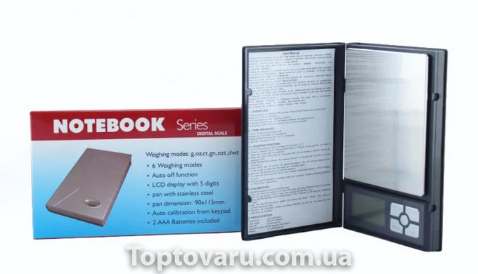 Ваги ювелірні електронні Notebook Series Digital Scale 0,1-600 гр 4143 фото