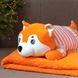 Игрушка-подушка Волк с пледом 3 в 1 Оранжевый 5645 фото 1