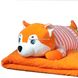 Игрушка-подушка Волк с пледом 3 в 1 Оранжевый 5645 фото 2