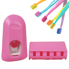 Дозатор для зубной пасты Toothpaste Dispenser Розовый