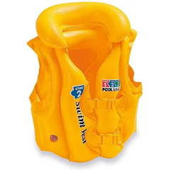 Дитячий надувний рятувальний жилет, захисний рятувальний жилет Від 3 до 10 років Swim ring жовтий 10310 фото